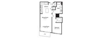 Floor plan at Cirrus, WA 98121