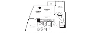 Floor plan at Cirrus, WA 98121
