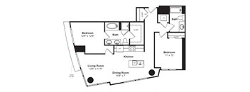 Floor plan at Cirrus, WA 98121