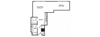 Floor plan at Cirrus, WA 98121