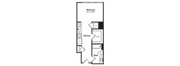 Floor plan at Cirrus, WA 98121