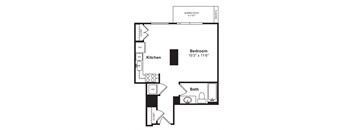 Floor plan at Cirrus, WA 98121