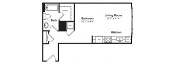 Floor plan at Cirrus, WA 98121