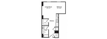 Floor plan at Cirrus, WA 98121