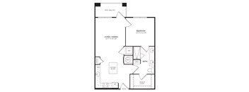 One bedroom one bathroom apartment at Windsor Clearwater