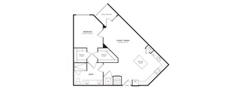 One bedroom one bathroom apartment at Windsor Clearwater
