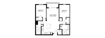 B1 Floor Plan at Windsor at Delray Beach, Delray Beach