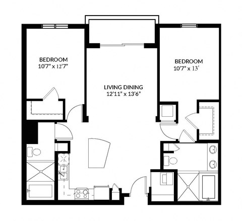 B1 Floor Plan at Windsor at Delray Beach, Delray Beach
