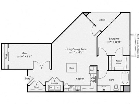 Floor plan at Dublin Station by Windsor, Dublin, CA, 94568