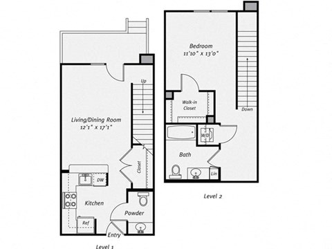 Floor plan at Dublin Station by Windsor, Dublin, CA, 94568