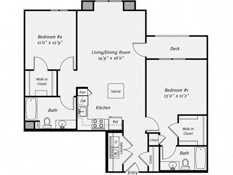Floor plan at Dublin Station by Windsor, Dublin, CA, 94568