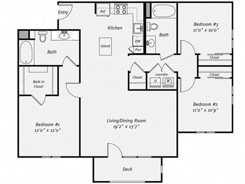 Floor plan at Dublin Station by Windsor, Dublin, CA, 94568