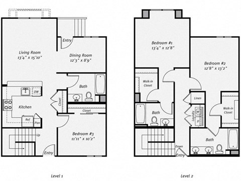 Floor plan at Dublin Station by Windsor, Dublin, CA, 94568
