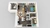 One bedroom One bathroom Floor Plan One bedroom One bathroom Floor Plan at Edison on the Charles, Waltham, Massachusetts