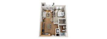 Floor plan at Element 47 by Windsor, 2180 N. Bryant St., 80211
