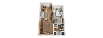 Floor plan at Element 47 by Windsor, 2180 N. Bryant St., 80211
