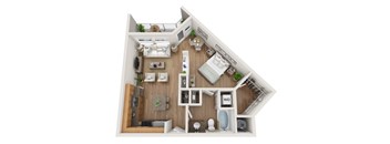 Floor plan at Element 47 by Windsor, 2180 N. Bryant St., 80211