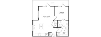 A black and white image of a floor plan for a home.
