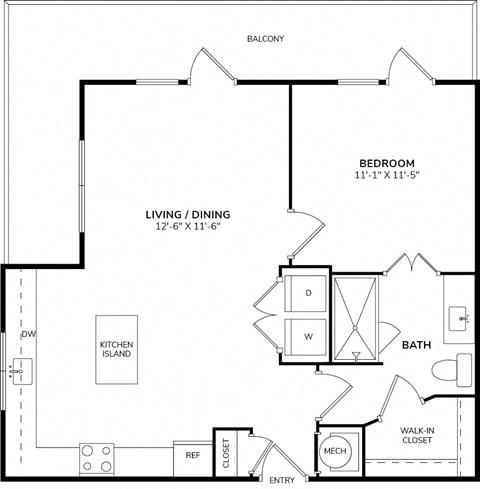A black and white image of a floor plan for a home.
