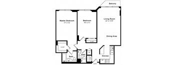 Gramercy floor plan at Windsor at Mariners, 100 Tower Dr., Edgewater