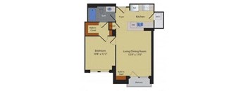 Floorplan at Halstead Tower by Windsor, 4380 King Street, VA 22302
