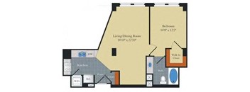 Floorplan at Halstead Tower by Windsor, 4380 King Street, VA 22302
