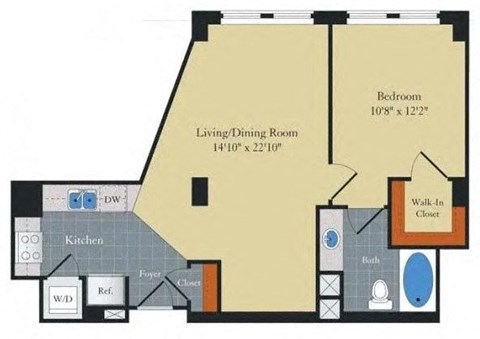 Floorplan at Halstead Tower by Windsor, 4380 King Street, VA 22302
