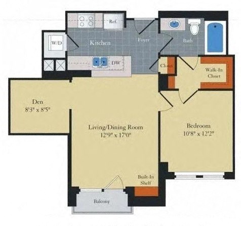 Floorplan at Halstead Tower by Windsor, 4380 King Street, VA 22302