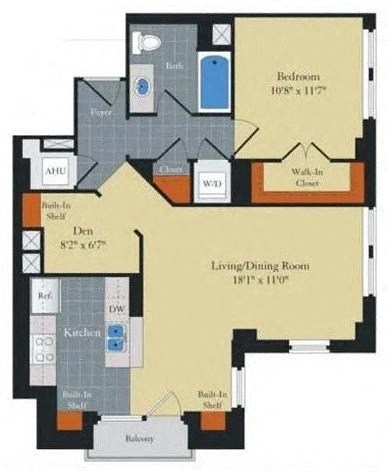 Floorplan at Halstead Tower by Windsor, 4380 King Street, VA 22302