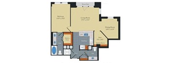 Floorplan at Halstead Tower by Windsor, 4380 King Street, VA 22302