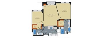 Floorplan at Halstead Tower by Windsor, 4380 King Street, VA 22302