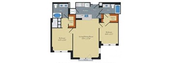 Floorplan at Halstead Tower by Windsor, 4380 King Street, VA 22302