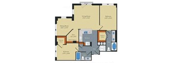 Floorplan at Halstead Tower by Windsor, 4380 King Street, VA 22302