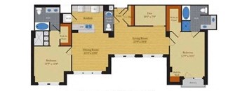 Floorplan at Halstead Tower by Windsor, 4380 King Street, VA 22302