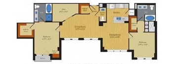 Floorplan at Halstead Tower by Windsor, 4380 King Street, VA 22302