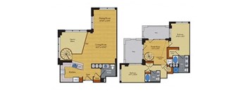 Floorplan at Halstead Tower by Windsor, 4380 King Street, VA 22302
