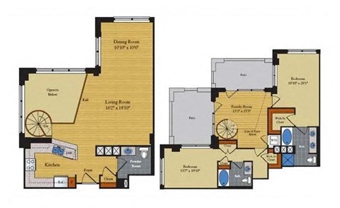 Floorplan at Halstead Tower by Windsor, 4380 King Street, VA 22302