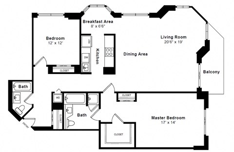 Hamilton floor plan at Windsor at Mariners, 100 Tower Dr., Edgewater