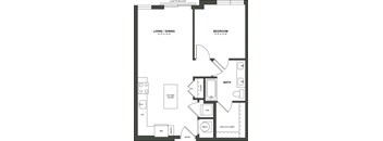 a floor plan of a bedroom apartment