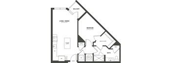 a floor plan of a bedroom apartment