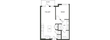 a floor plan of a bedroom apartment