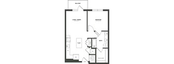 a floor plan of a bedroom apartment
