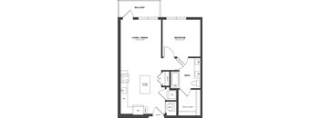 a floor plan of a bedroom apartment