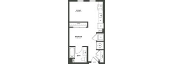 a floor plan of a bedroom apartment