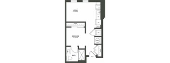 a floor plan of a bedroom apartment