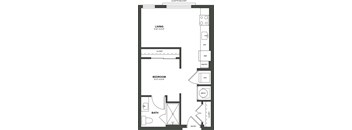 a floor plan of a bedroom apartment