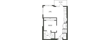 a floor plan of a bedroom apartment