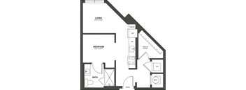 a floor plan of a bedroom apartment