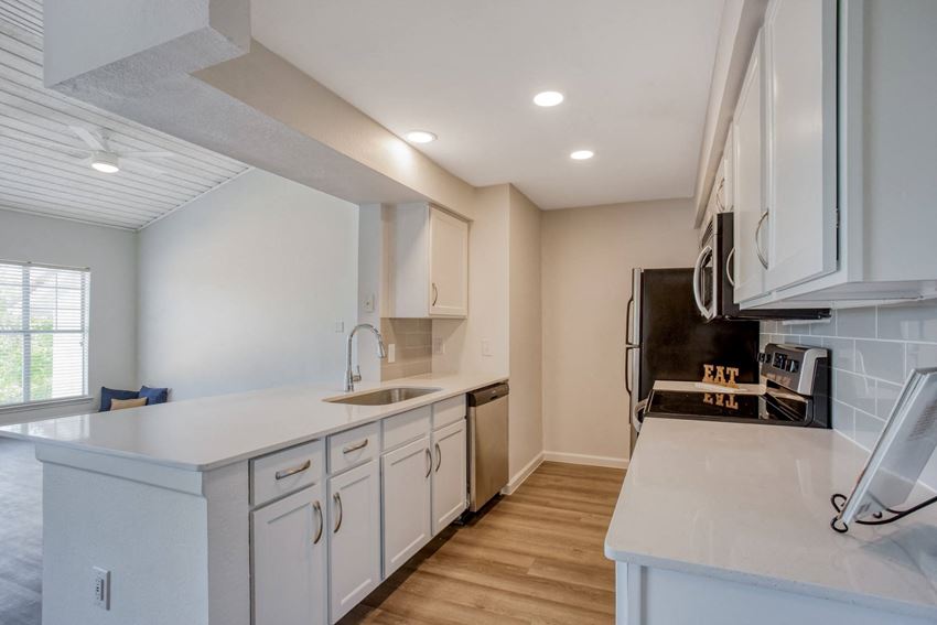 Newly renovated kitchens Modern kitchen, white quartz, stainless steel appliances