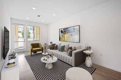 Open concept floor plan with large and inviting windows at Windsor Rancho PQ in San Diego, CA, 92129